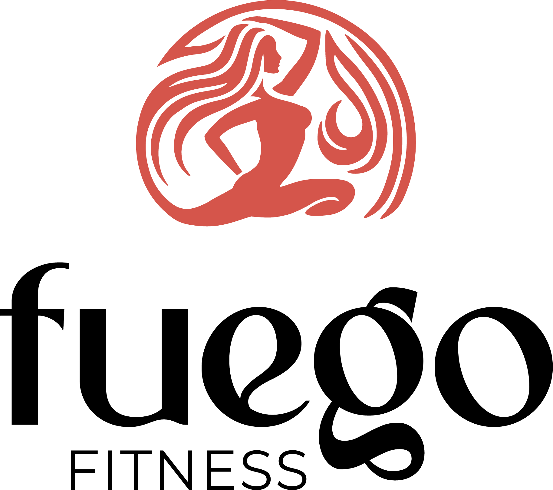 Fuego fitness elsődleges logó színes PNG (transzparens)